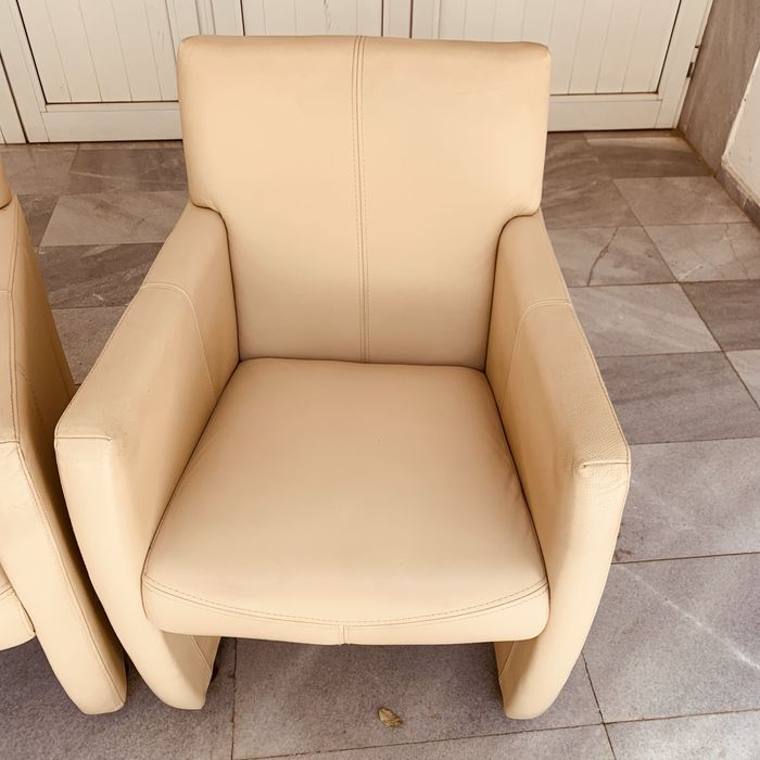 Комплект 2 кожени кресла от естествена кожа – модерен стил