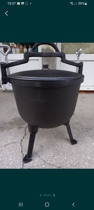 Ceaun fontă vânătoresc cu capac 7 L/ 10 L OFERTĂ  339 lei