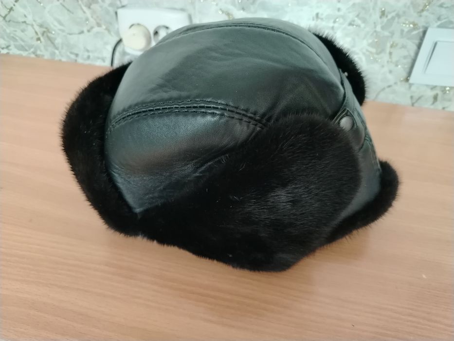 Шапка ушанка норковая