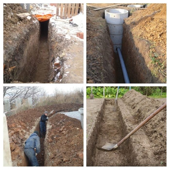 Услуги копать траншеи и яма для канализация и водопровод