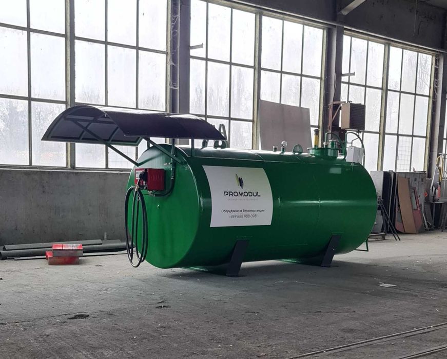 Цистерна с колонка за гориво нафта двустененен резервоар за дизел