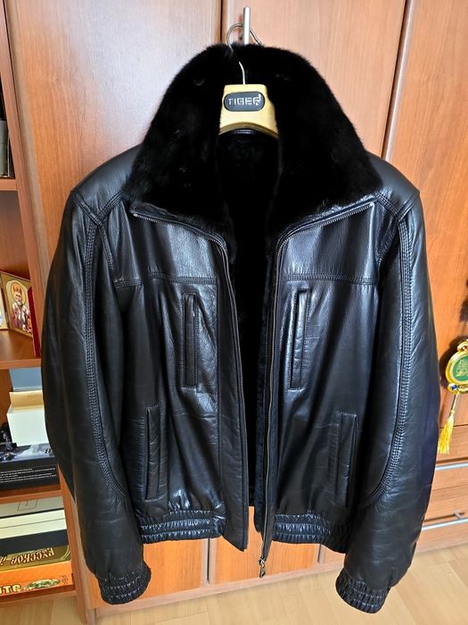 Кожанная куртка мужская