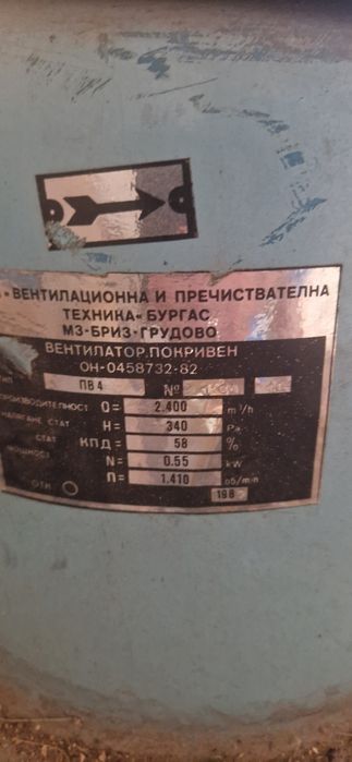 Покривен вентилатор, промишлен!