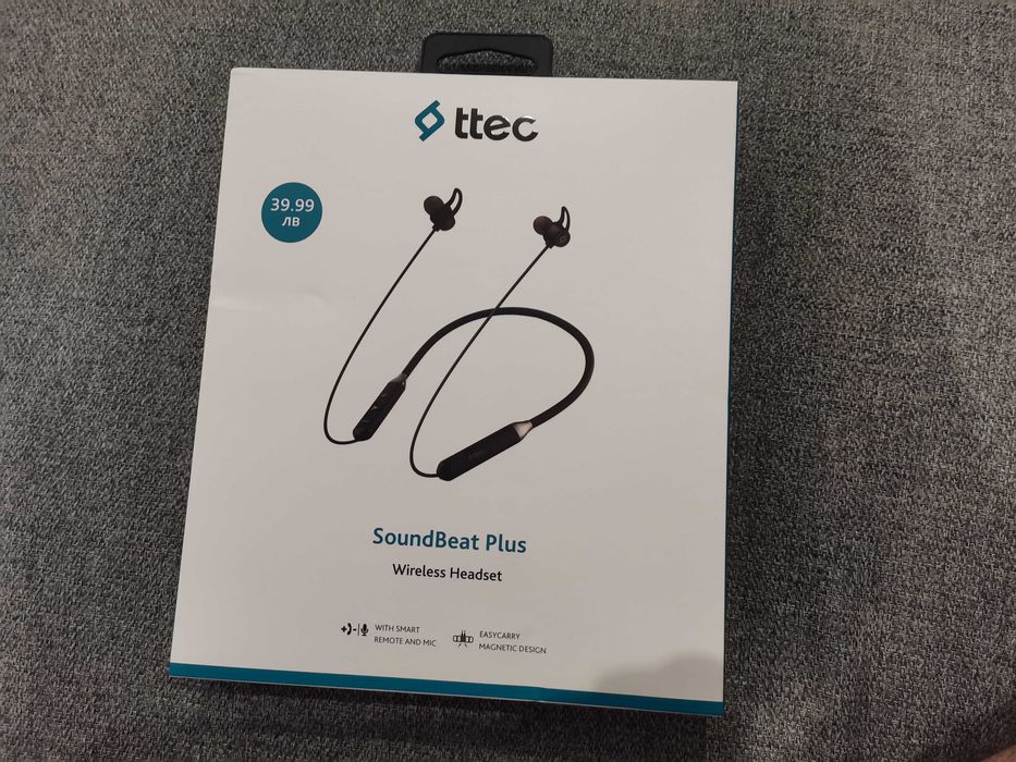 Нови Блутут слушалки soundbeat plus, wireless headset