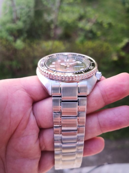 Ceas Seiko Mod King Turtle Waffle Dial bratara metalica