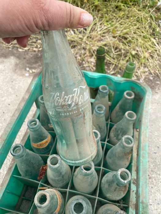Ретро бутилки Coca Cola ,слънчев бряг,истър