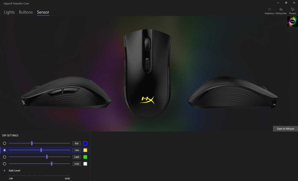 Мышь HyperX Pulsefire CORE HX-MC004B черная