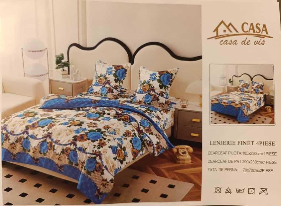 Nou Set 5 lenjerii bumbac finet 4 piese