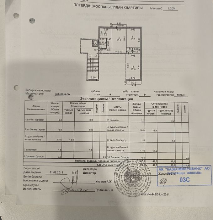 Продажа квартиры 3 ком