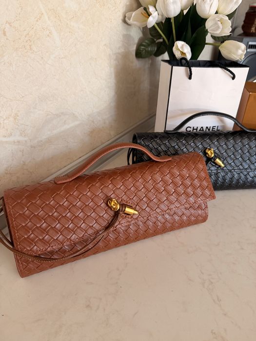 Дамски клъч Bottega Veneta кафяв