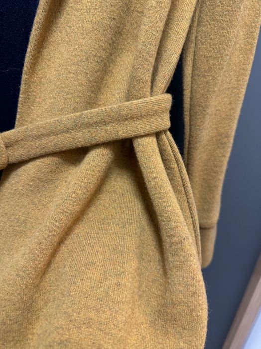 Cardigan damă cu cordon, muștar, mărimea S-M