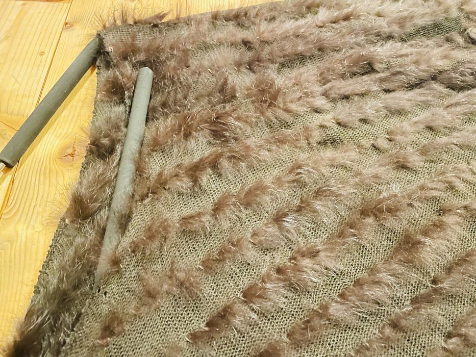 Blana naturala maro poncho