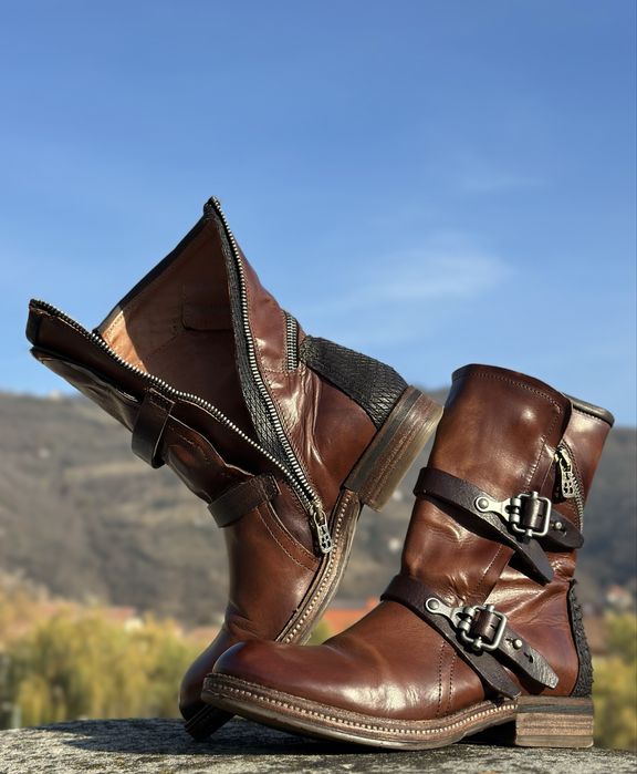A.S.98 Vega Equesteian Buckle Strap Boot 38