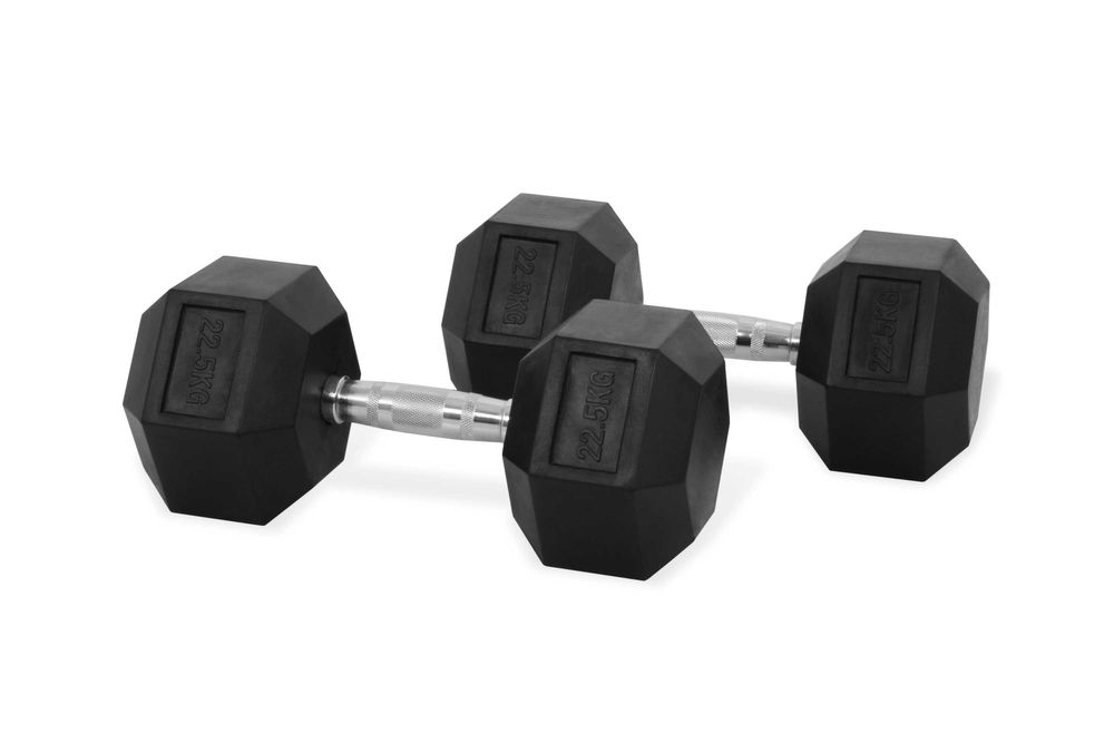 Дъмбели Хекс Pro , Фиксирани Гири HEX 2 × 22.5 кг, Dumbbells