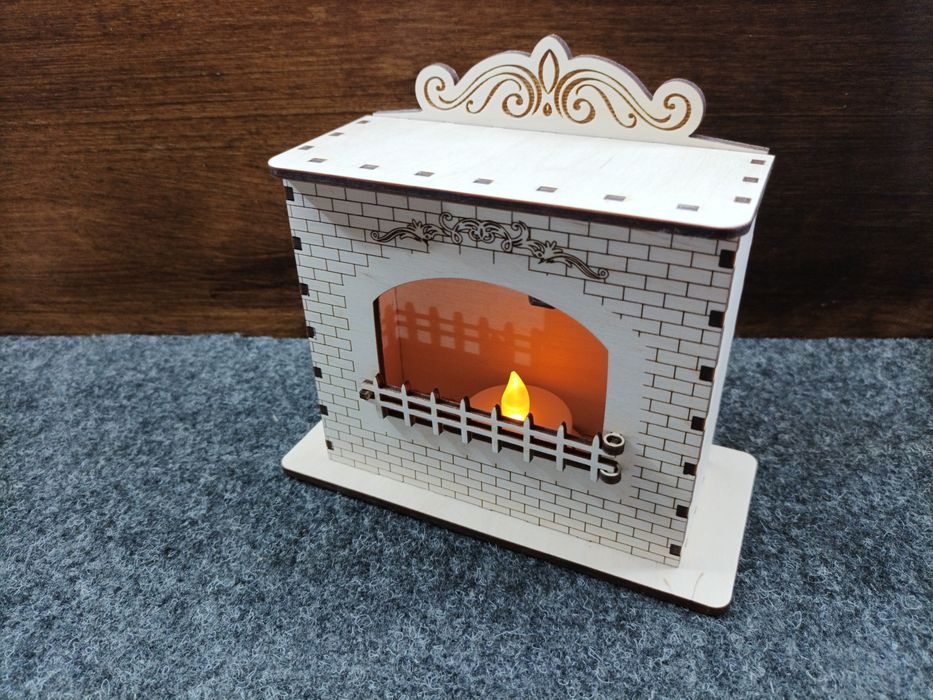 Декоративна камина за изкуствени чаени свещи