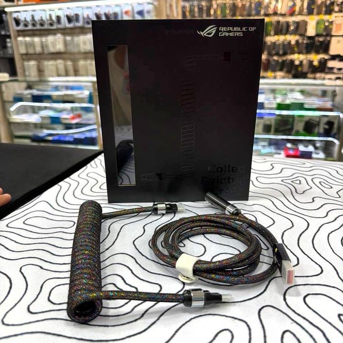 a28electronics - coiled aviator cable ASUS ROG , Attack shark