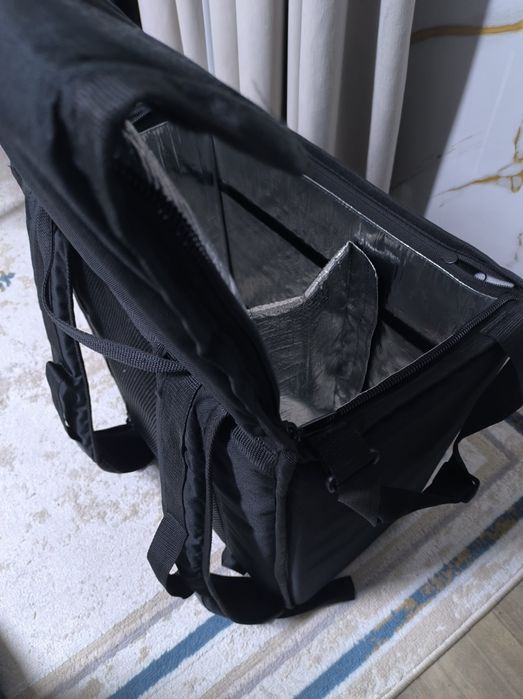 Термо рюкзак короб для курьера еды напитков