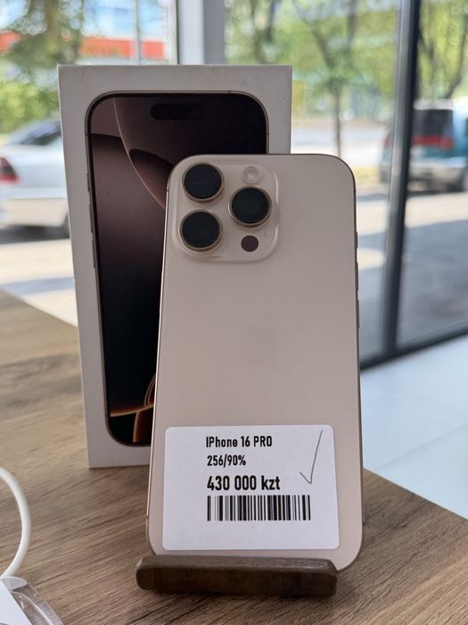 iPhone 16 Pro•256GB/90%Алтын Айфон 16 Про•256Гб/90%