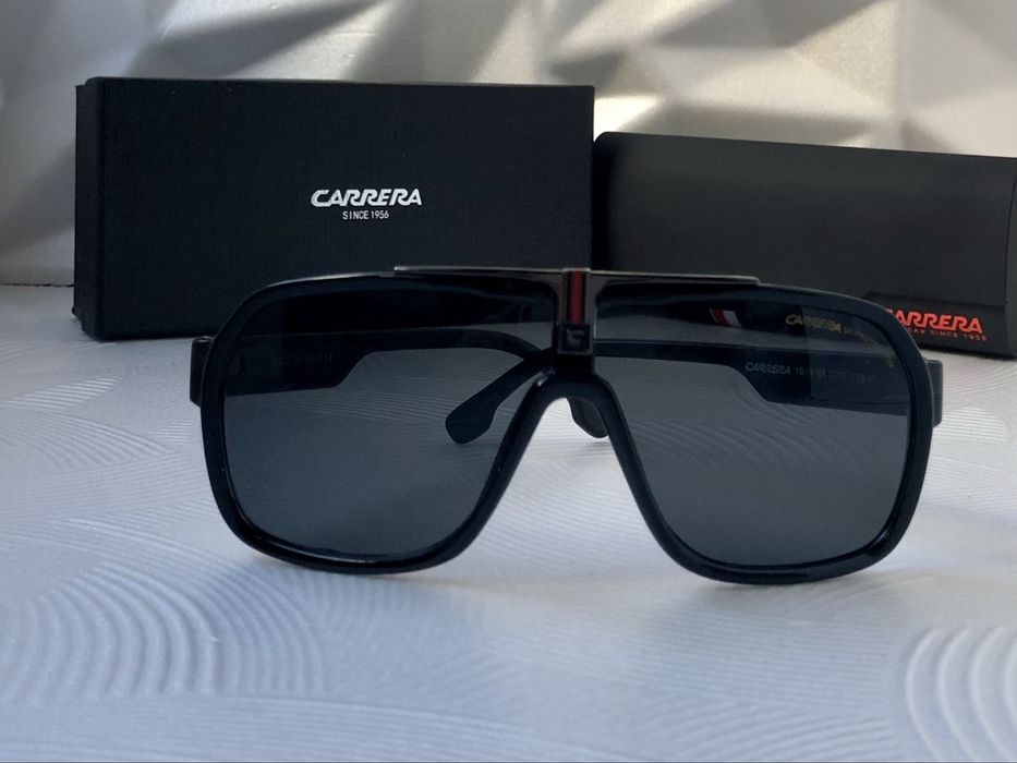 Мъжки слънчеви очила маска carrera 2 цвята черни