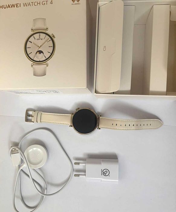 Huawei Watch GT 4 (41mm) White Leather – Ca nou, Pachet Complet + Garanție