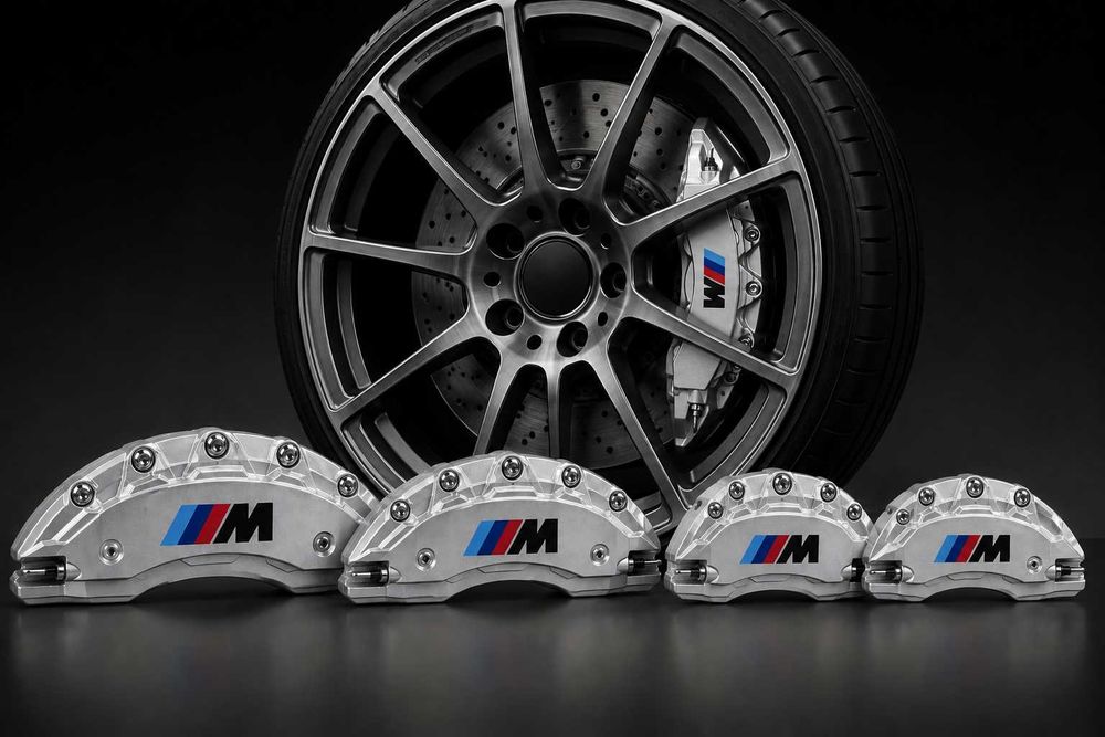 Метални капаци за спирачни апарати M Power – BMW 1, 3, 5, X5, X6 – 4 броя, сребристи