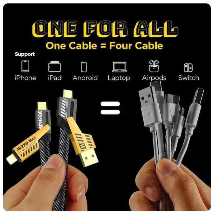 Cablu Incarcare Rapida 4 in 1, USB – Type-C