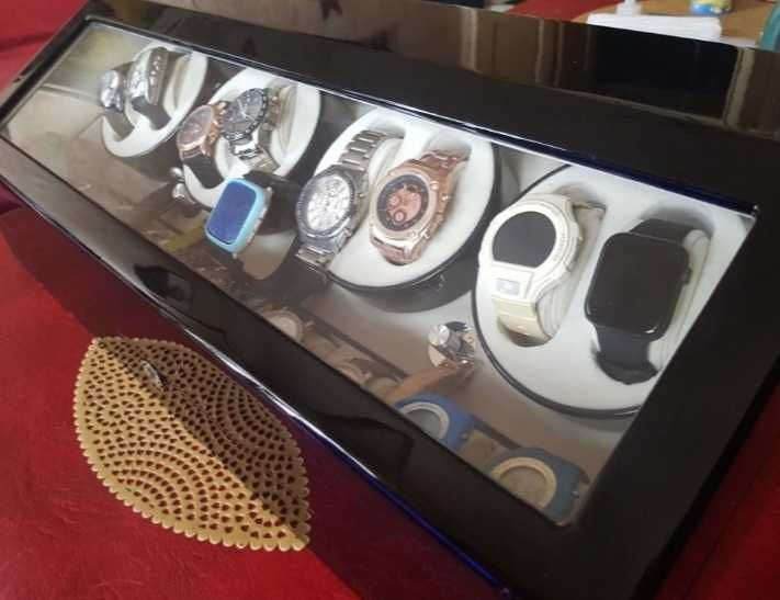 WatchBox Watch Winder 8+9 Spatii Black Piano