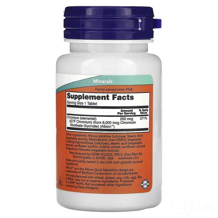 NOW Foods GTF Chromium хром xrom