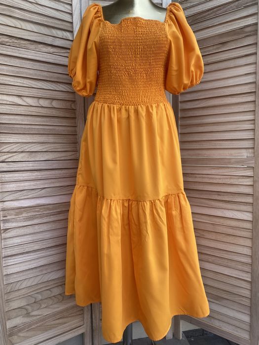 Rochie lungă portocalie