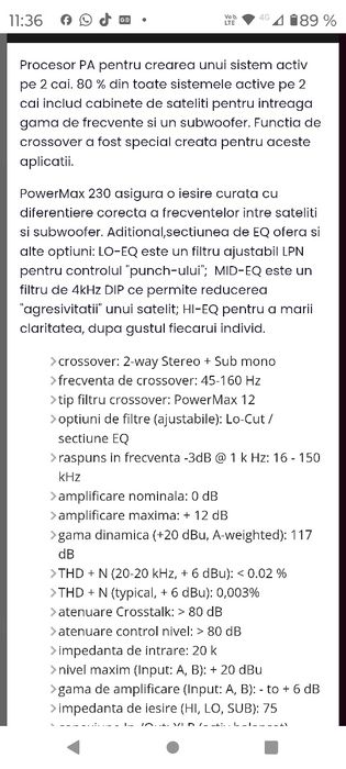 Vând monitor activ FBT J 8 A cu stativ și Procesor Dynacord Power Max 230 cu  Rack Fly Pro Audio cu toate cablurile , impecabile  .Tel 0753215604