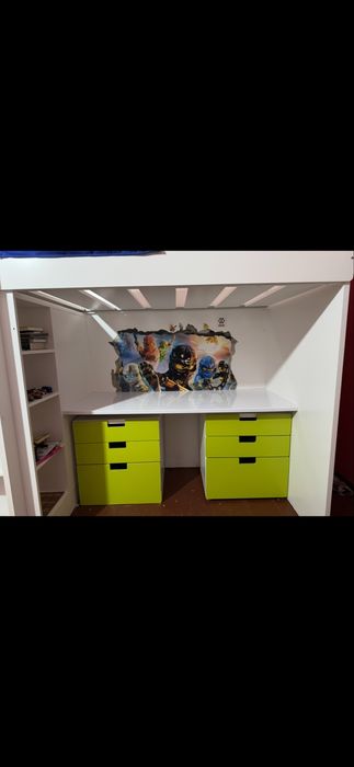 2 Seturi pat supraetajate Ikea cu birouri