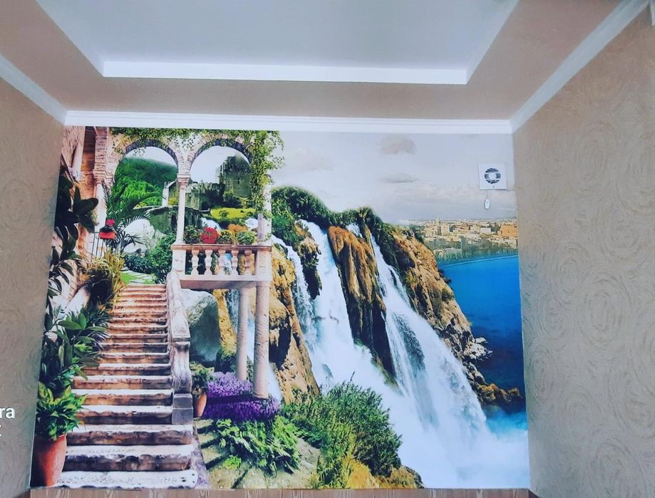 3дФотообои, натяжные потолки из первых рук