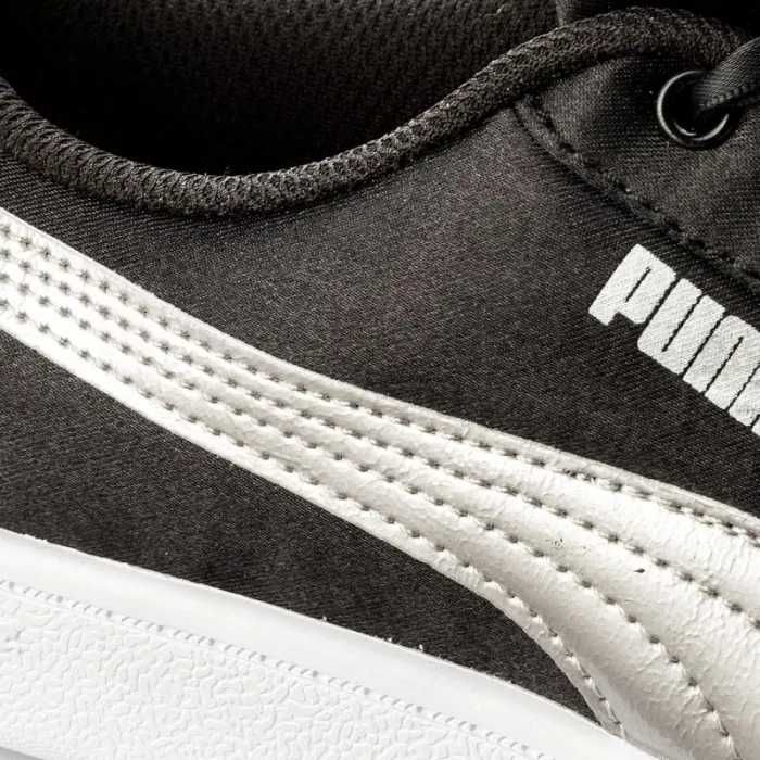 %ПРОМО% PUMA № 38 – Дамски обувки сатениран ефект BLACK & SILVER нови