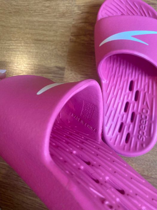 Детски чехли Speedo, с лого, цикламени, размер 29.5 EU