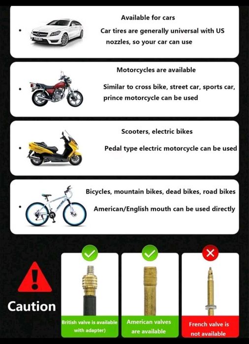 Светещи капачки за вентили на автомобил мотор и велосипед