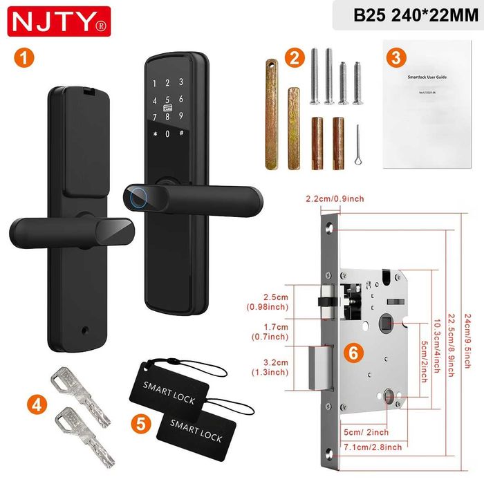 Incuietoare inteligenta cu amprenta si parola