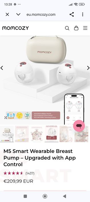 Безжична електрическа помпа за кърма Momcozy