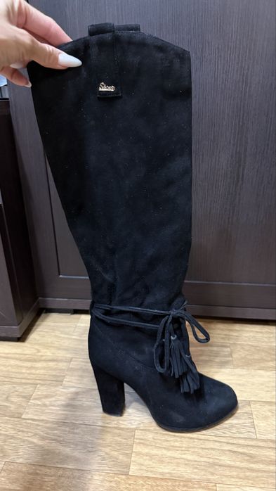 Продам сапоги замшевые