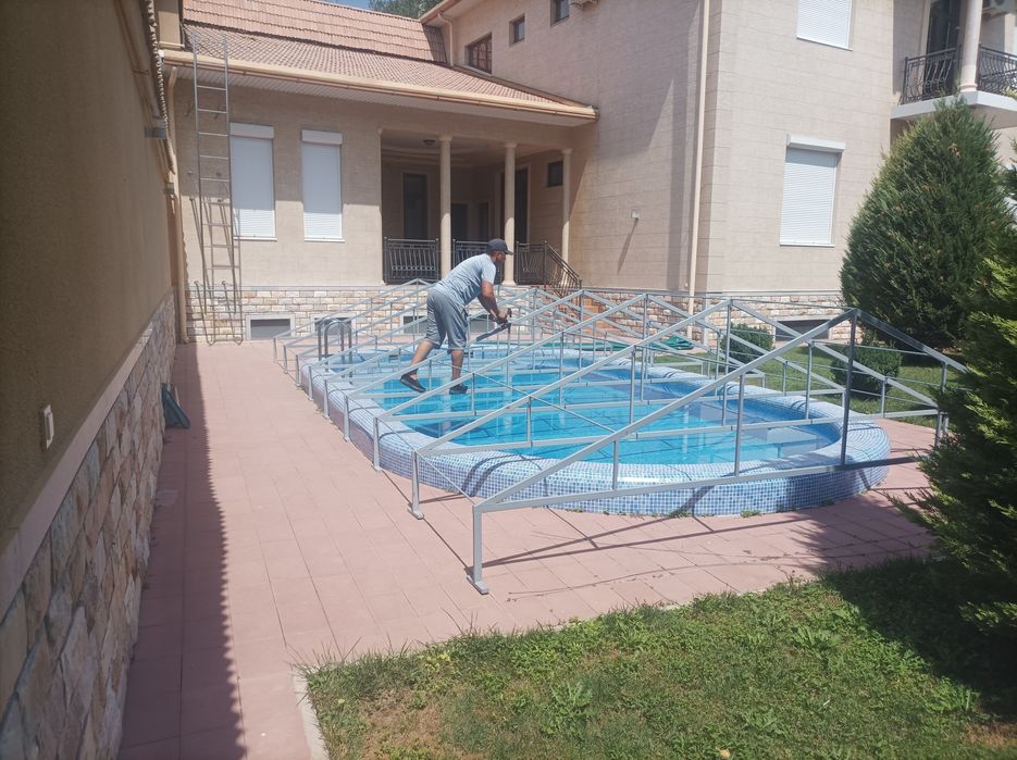 Банер установка баннер сетка установка тент установка бассейн епамиз