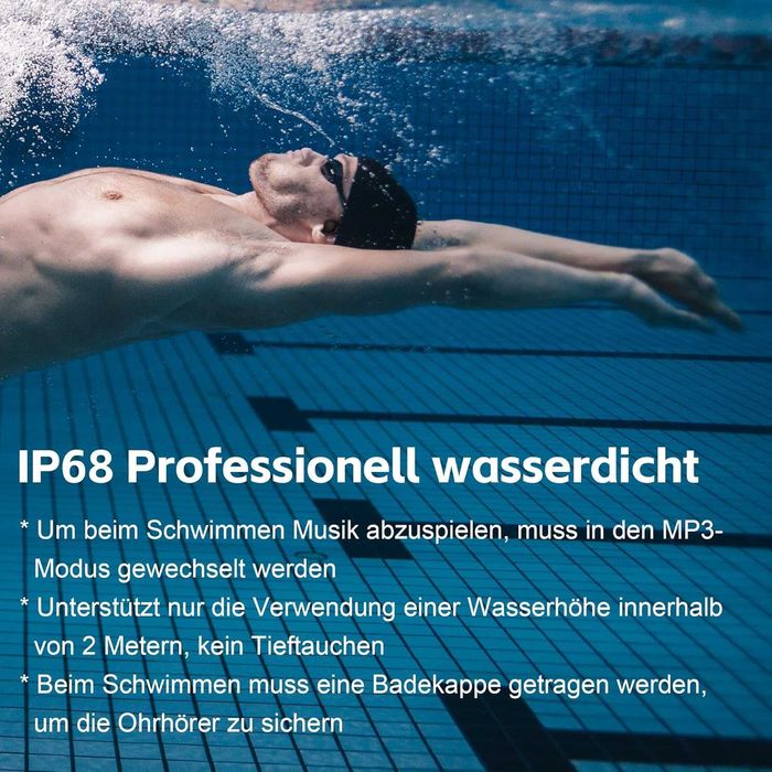 Ssunvito Bluetooth слушалки за костна проводимост, водоустойчиви