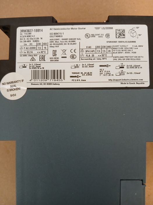 Софстартери Simens Sirius-за плавно пускане на електродвигатели