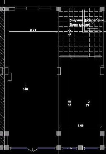 Аренда два помещения на Буз Базаре, 225 м2, магазин, офис, салон V1
