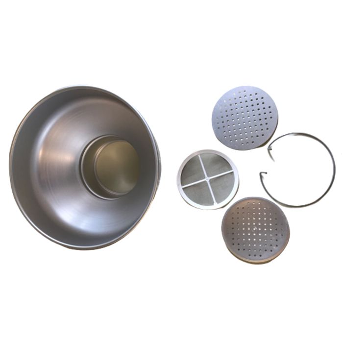 Palnie din aluminiu cu sita, capacitate 10.0 litri (mare)