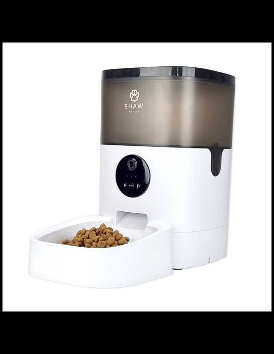 SHAW Pet Feeder Hranitor automat dispenser hrana Smart pentru caini pisici camera video infrarosu aplicatie programabil 4L