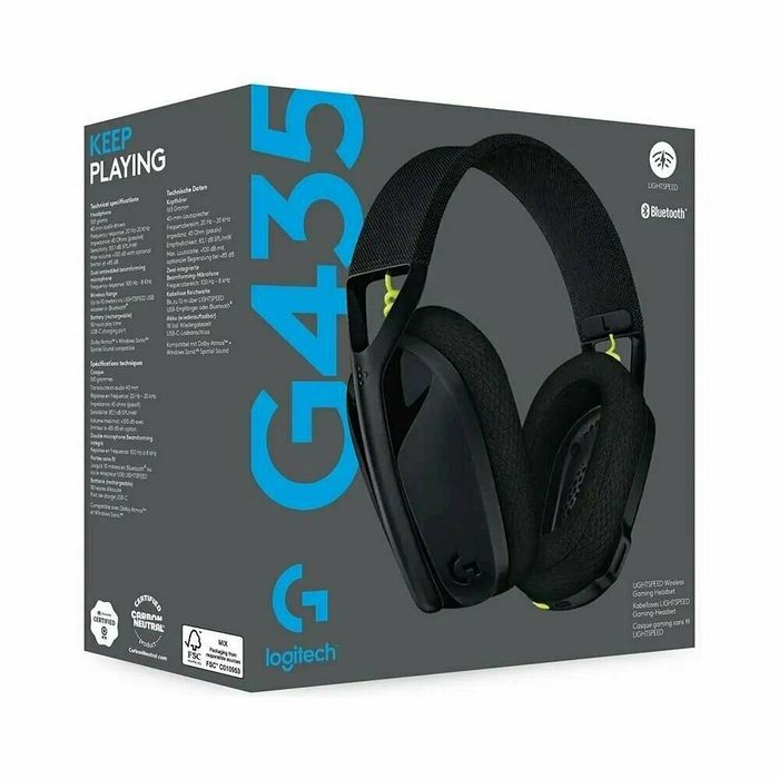 Logitech G435 легкие беспроводные игровые наушники.