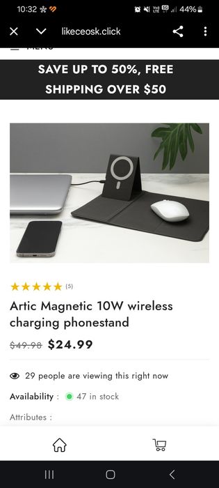 MousePad magnetic cu încărcare wireless.