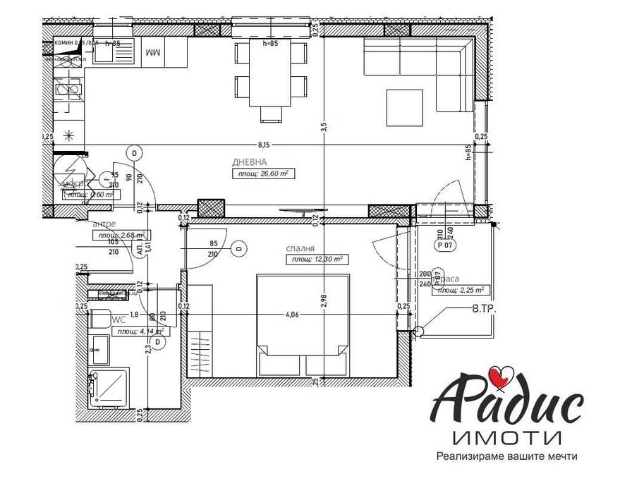 Продава се Двустаен апартамент в Стара Загора, Железник - център - 78 кв.м за 853 €/кв.м - Снимка #4