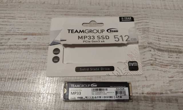 Продавам SSD 512GB, Team Group MP33, NVMe, M.2