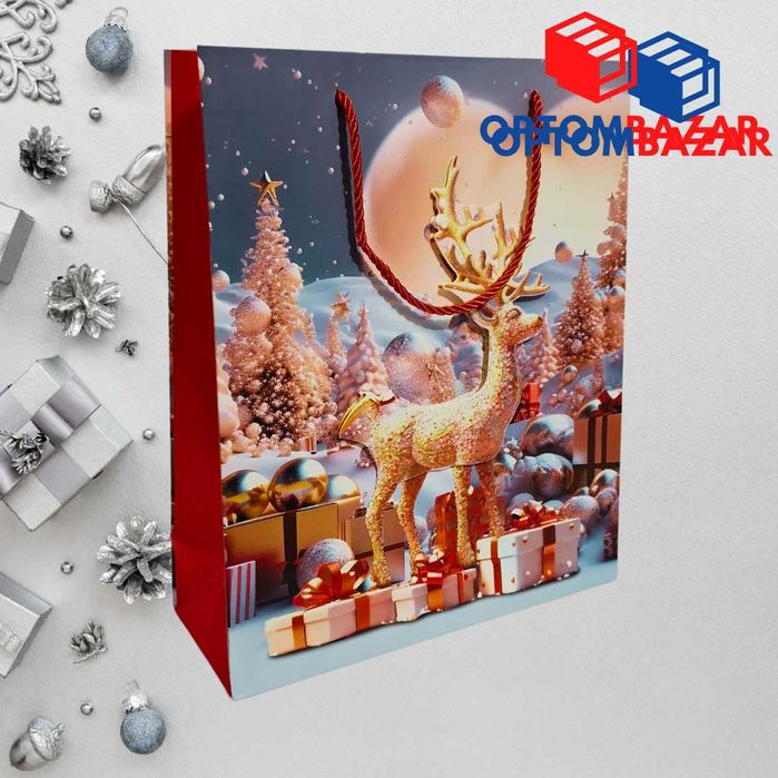 Yangi yil sovg'a qutisi Ko'k rangli, qishki o'yinlar.