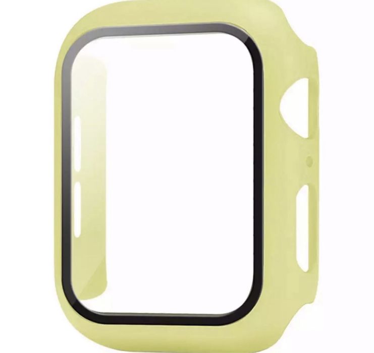 Husa Bumper Din Plastic cu Geam Protectie Ceas Apple Watch